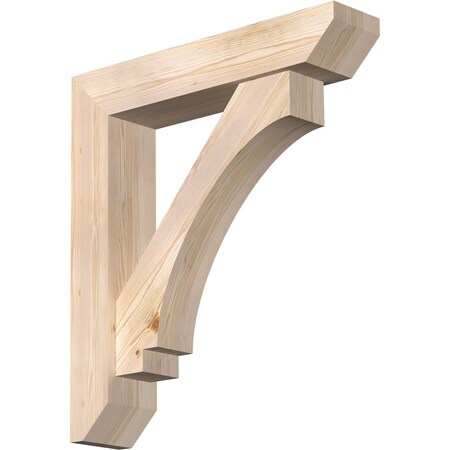 Ekena Millwork Imperial Slat Smooth Bracket w/ Offset Brace, Douglas Fir, 7 1/2"W x 36"D x 40"H BKT0806X36X40IMP06SDF